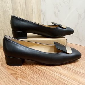 Pearl Shoes 1984 Women Sz 7 EU 37.5 Korean 240 Black Pumps Leather design by rom